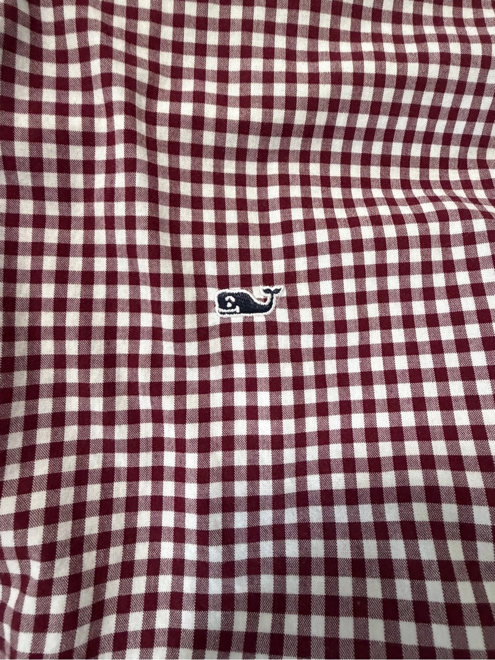 Boys*Vineyard Vines Red and Maroon Gingham Button-Down Shirts - Picture 6 of 7